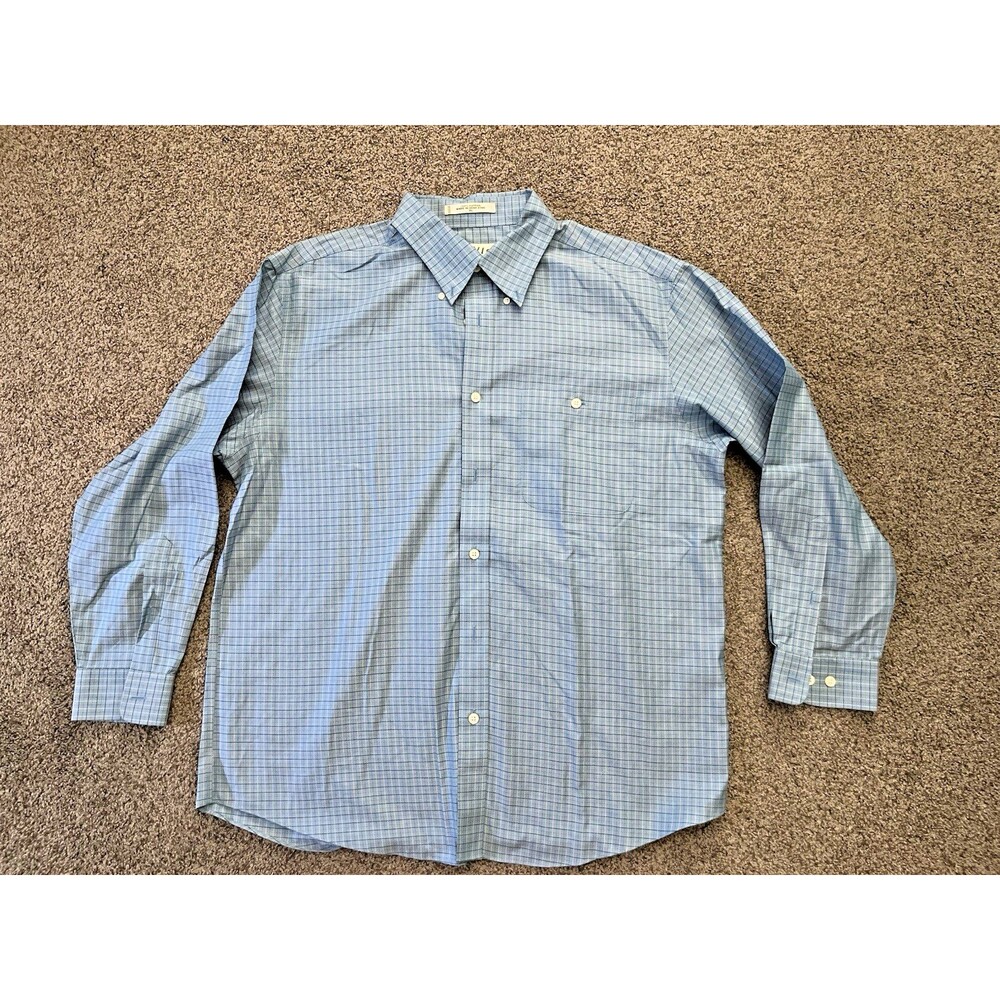 Vintage Men’s Orvis 100% Cotton Blue Long Sleeve Button Down Shirt Classic XL